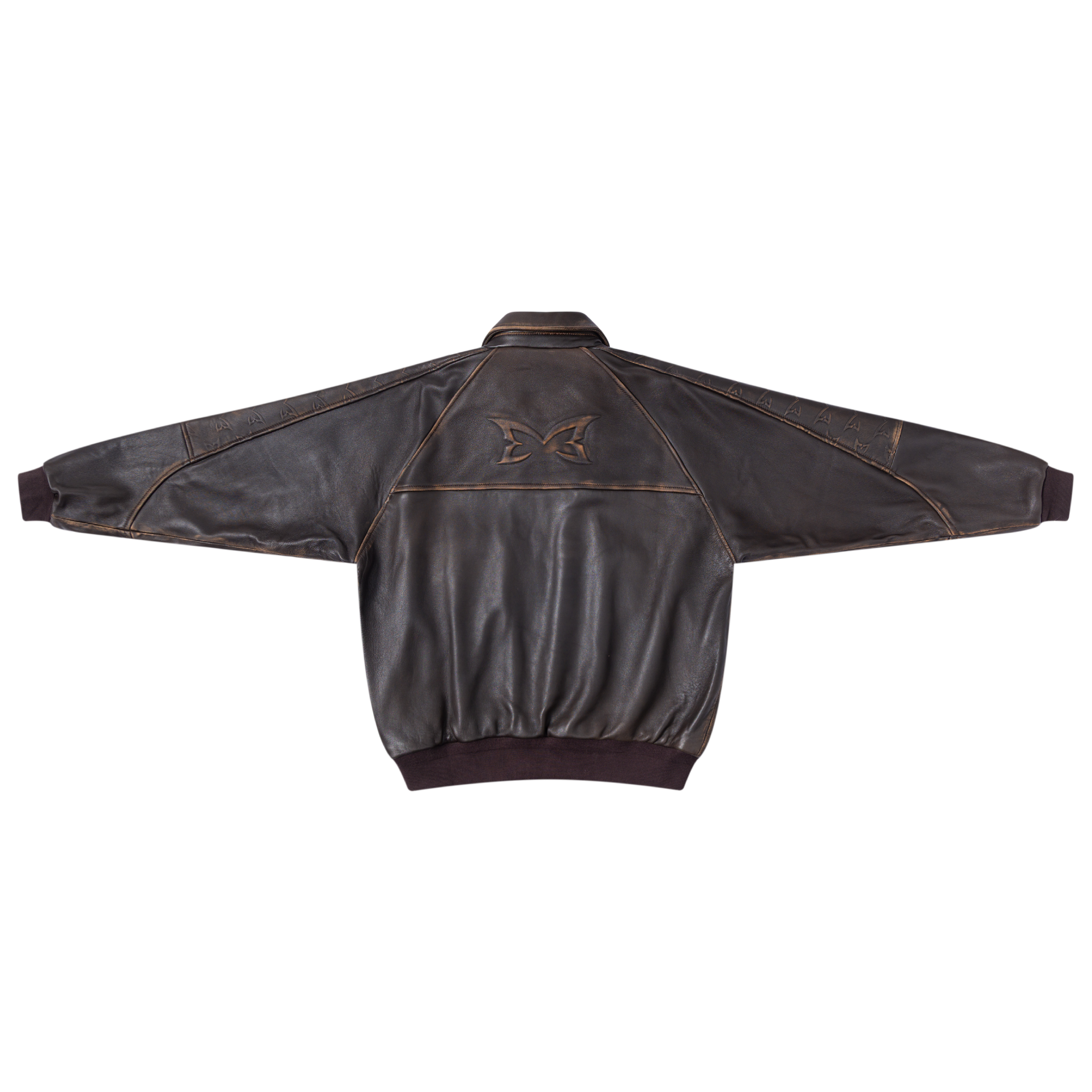 Aged Leather Jacket (Brown)