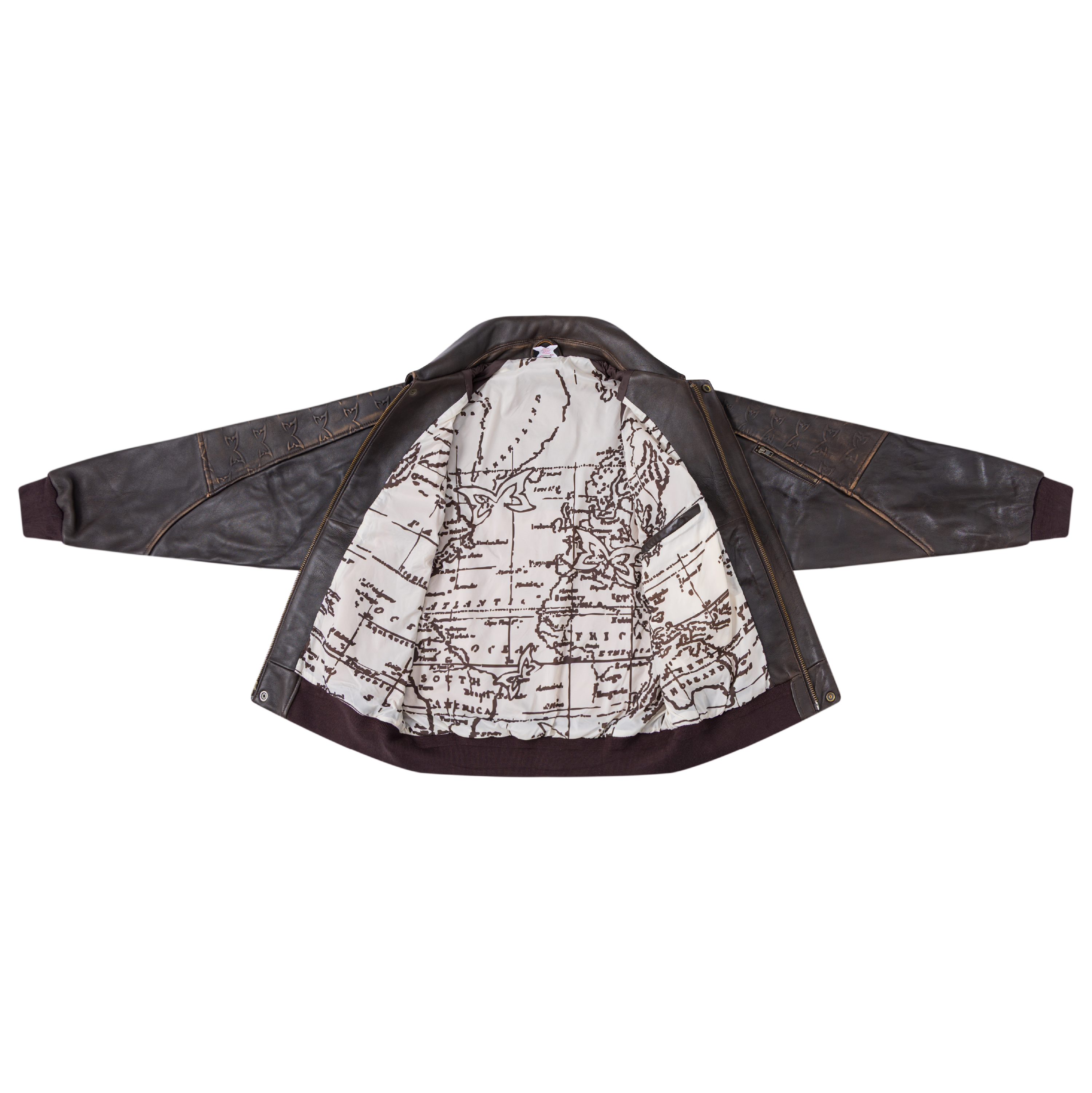 Aged Leather Jacket (Brown)