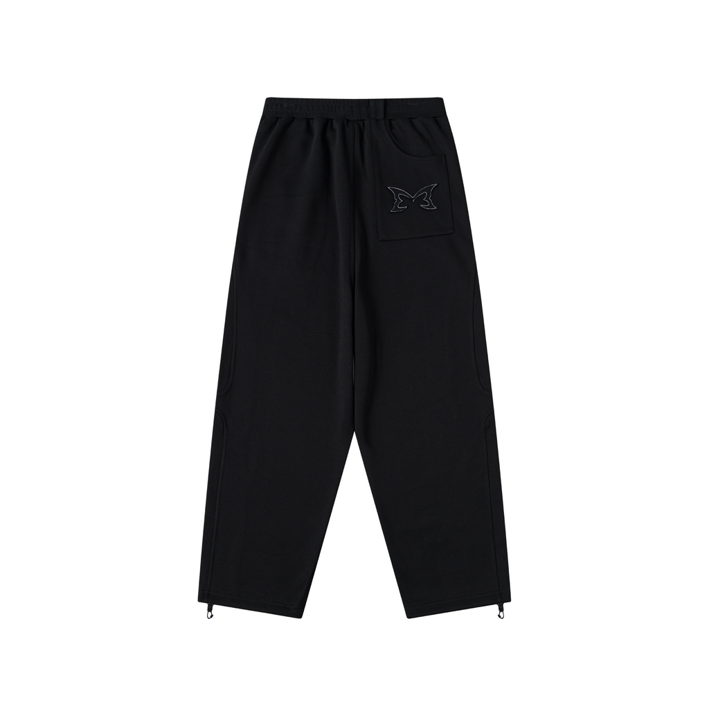 Split Panel Joggers (Black)