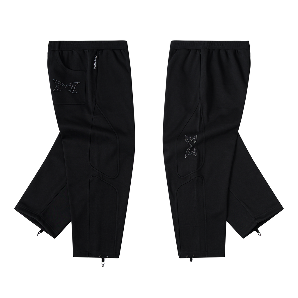 Split Panel Joggers (Black)