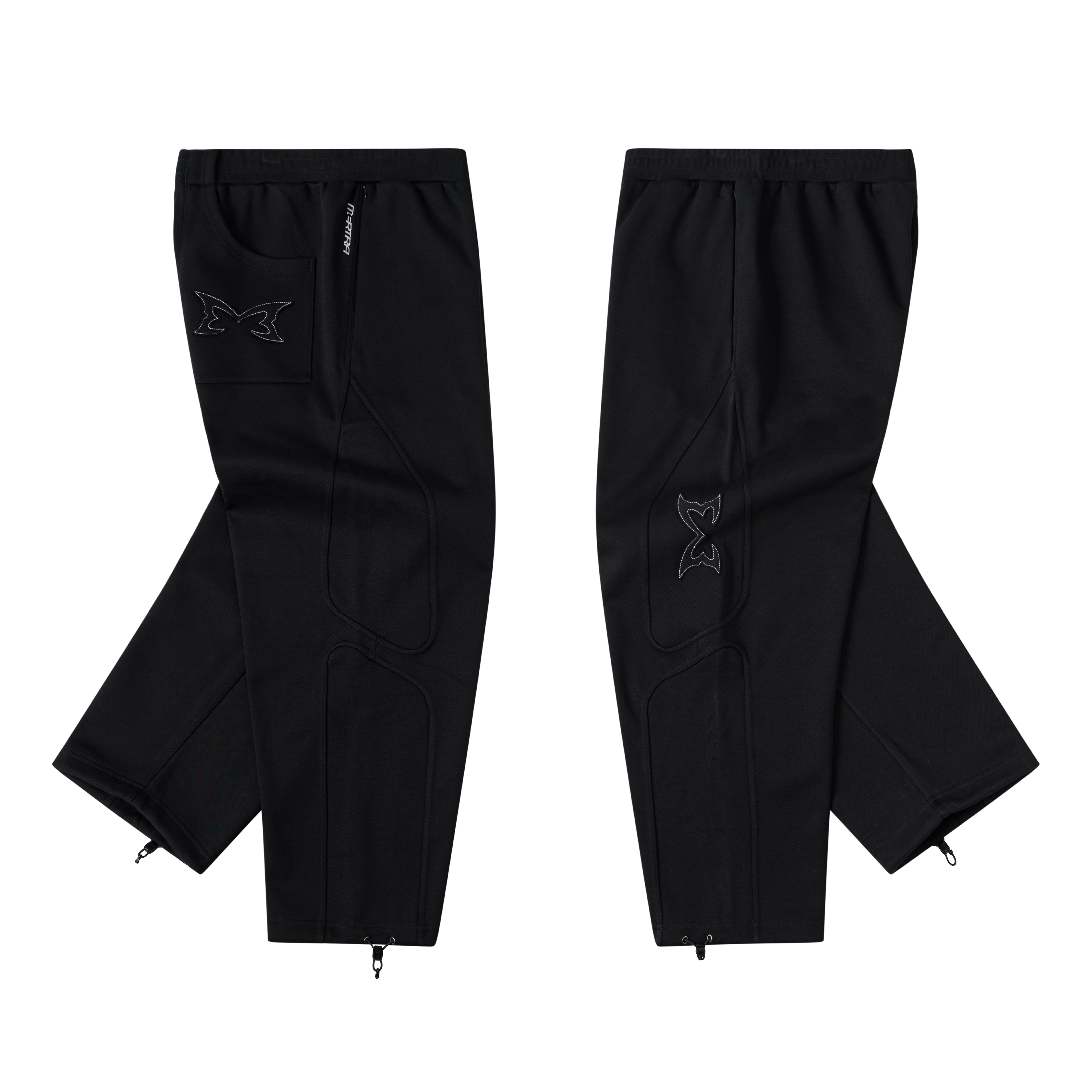 Split Panel Joggers (Black)