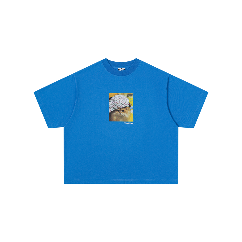 Cat In Da Hat Tee (Blue)