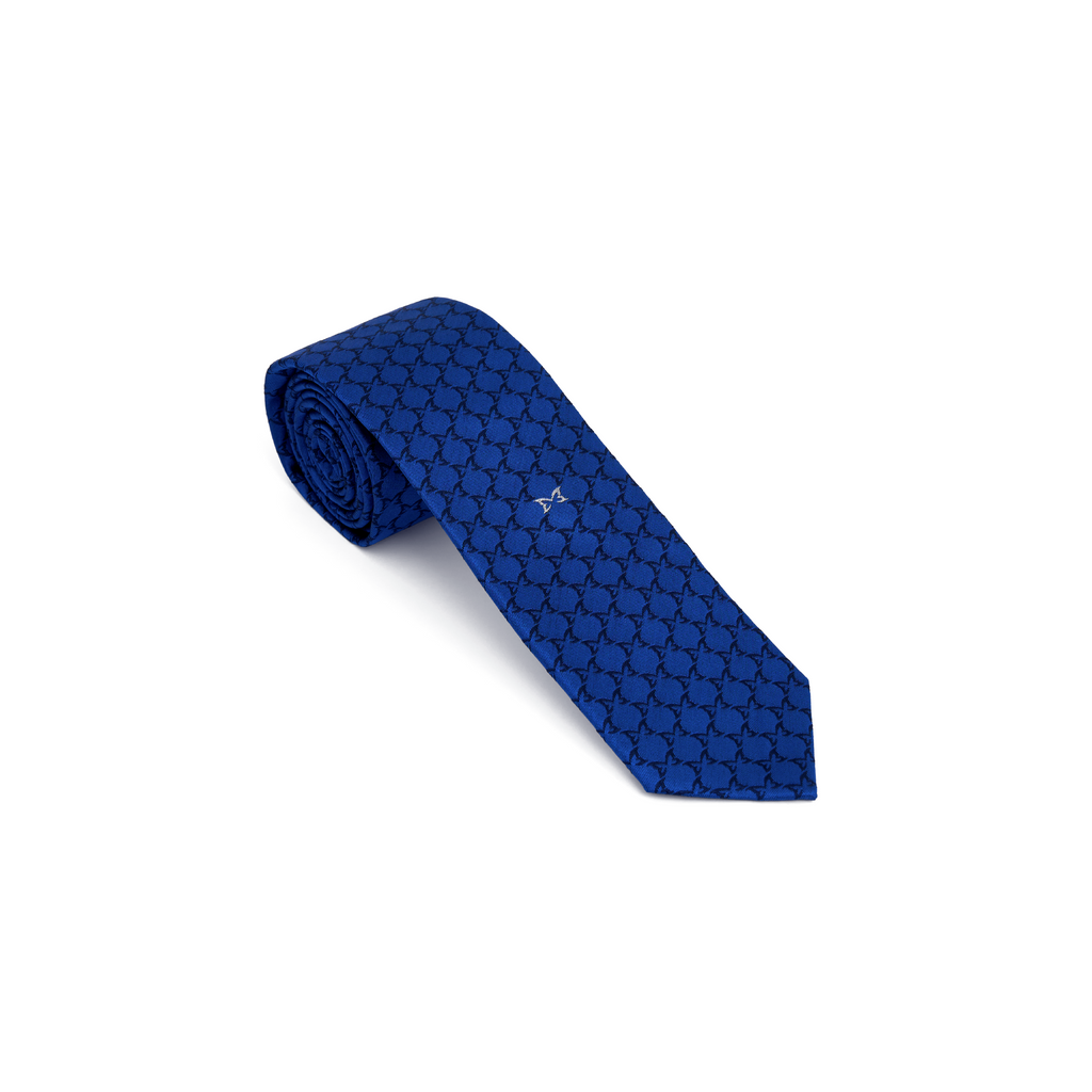 Monogram Tie (Blue)