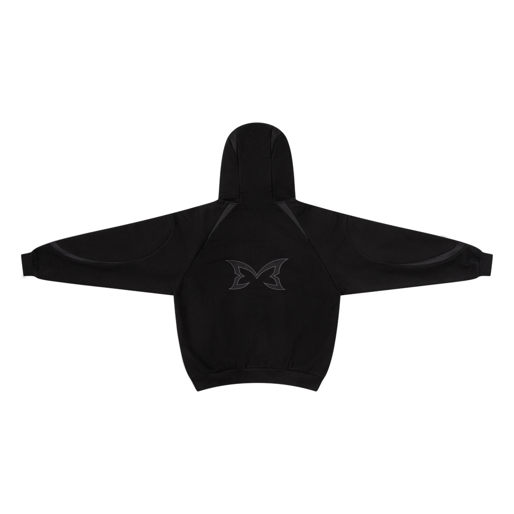 Serpent Zip Up Hood (Black)