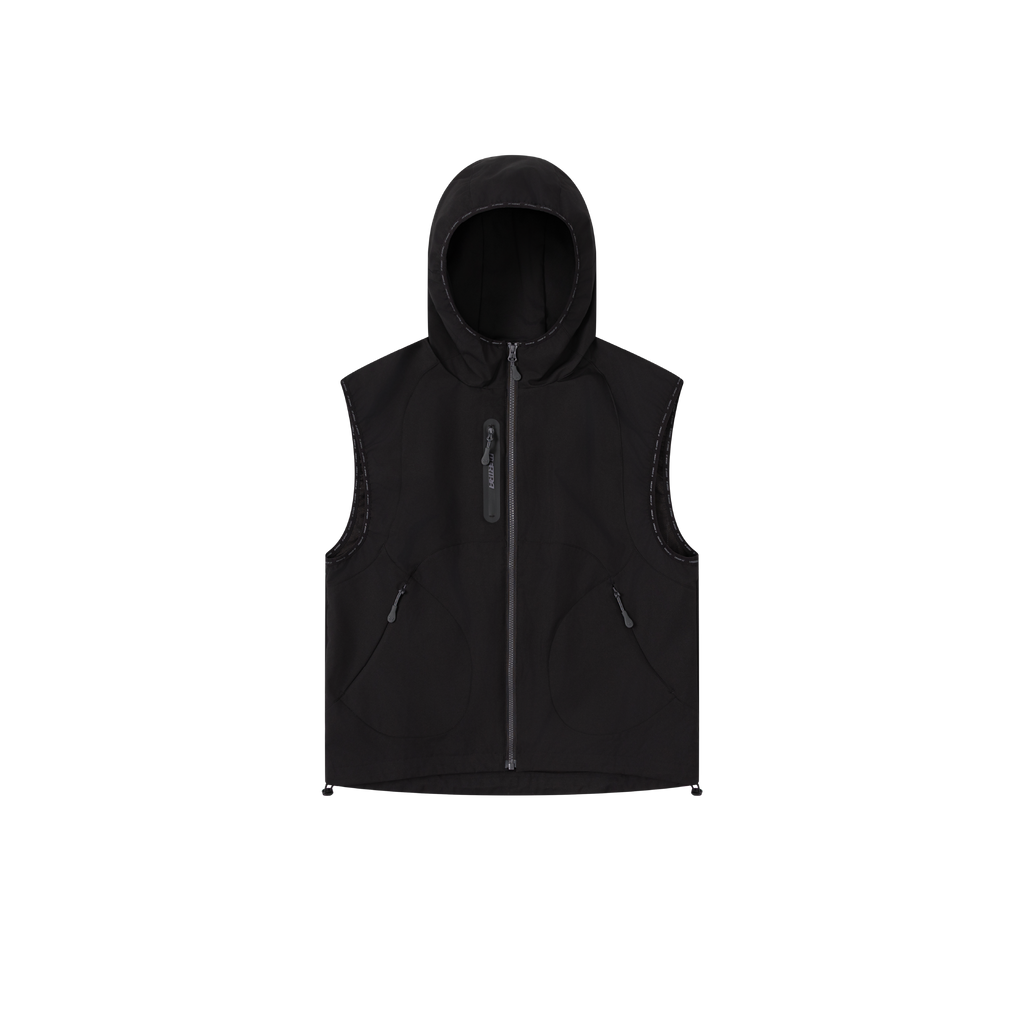 Technical Hooded Gilet (Black)