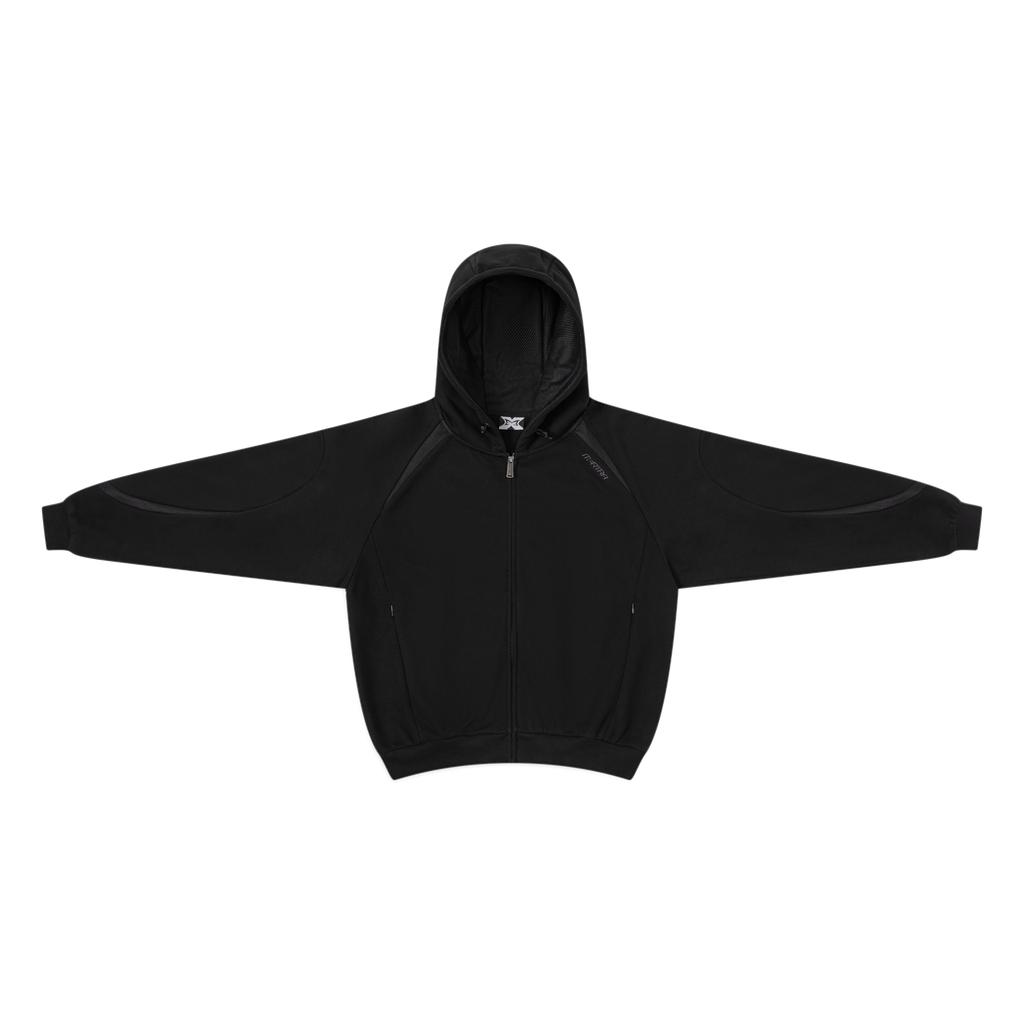 Serpent Zip Up Hood (Black)
