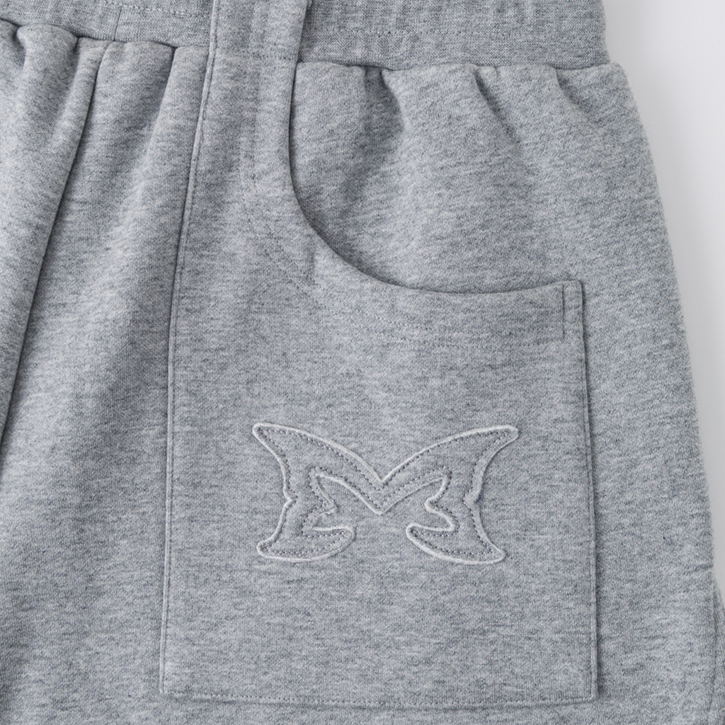 Split Panel Tracksuit Shorts (Grey)