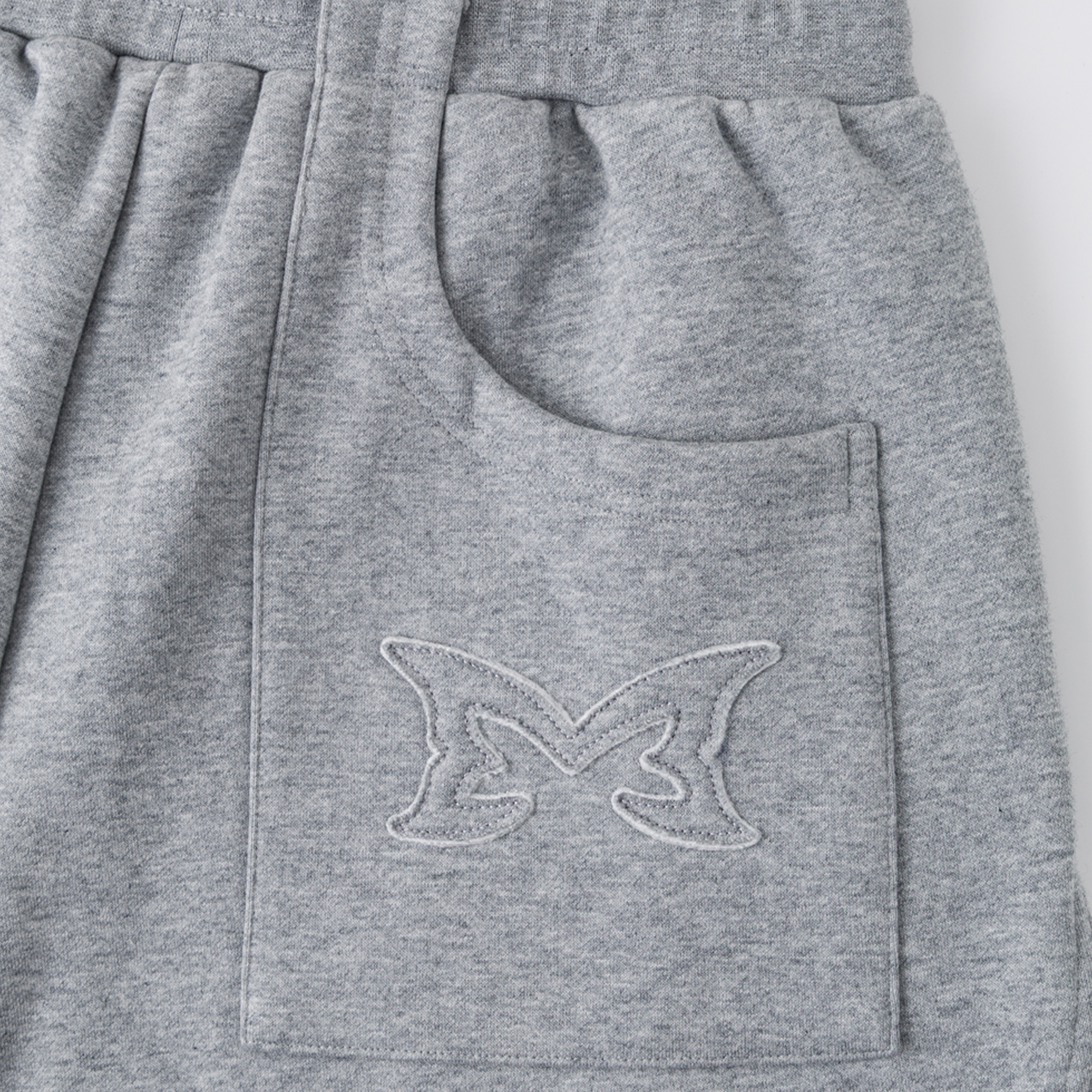 Split Panel Tracksuit Shorts (Grey)