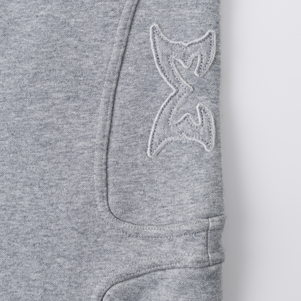 Split Panel Tracksuit Shorts (Grey)