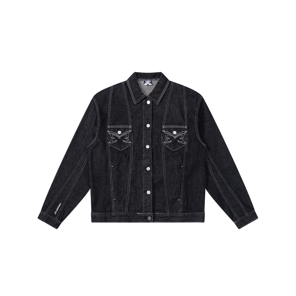 Hardline Denim Jacket (Black / White)