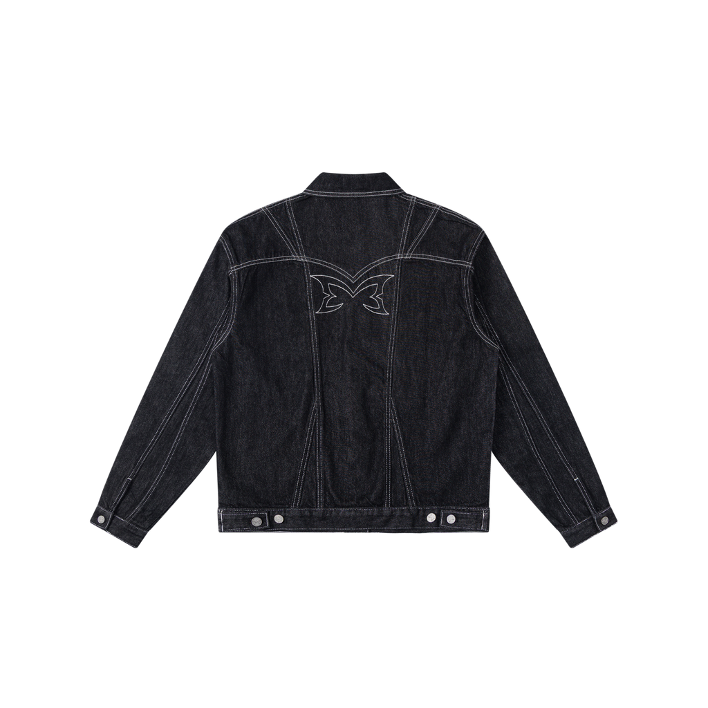 Hardline Denim Jacket (Black / White)