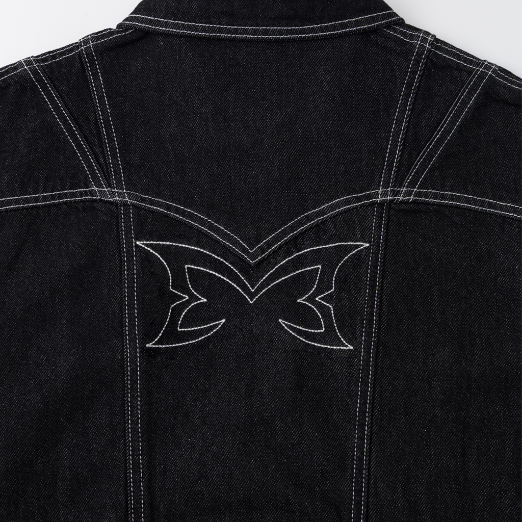 Hardline Denim Jacket (Black / White)