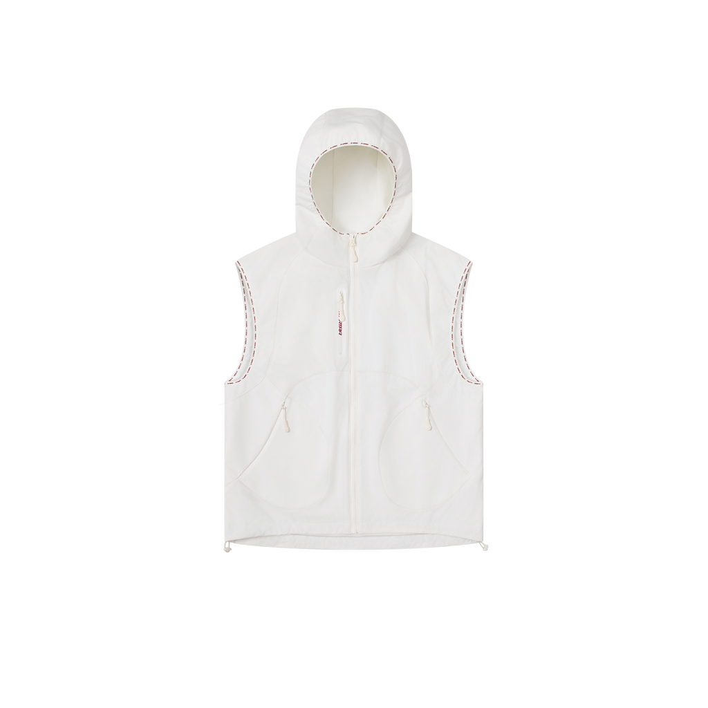 Technical Hooded Gilet (White)