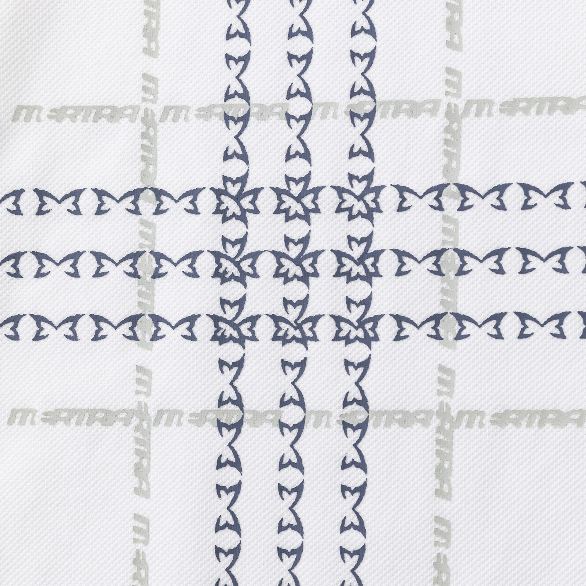 Crosscut Polo (White / Blue)