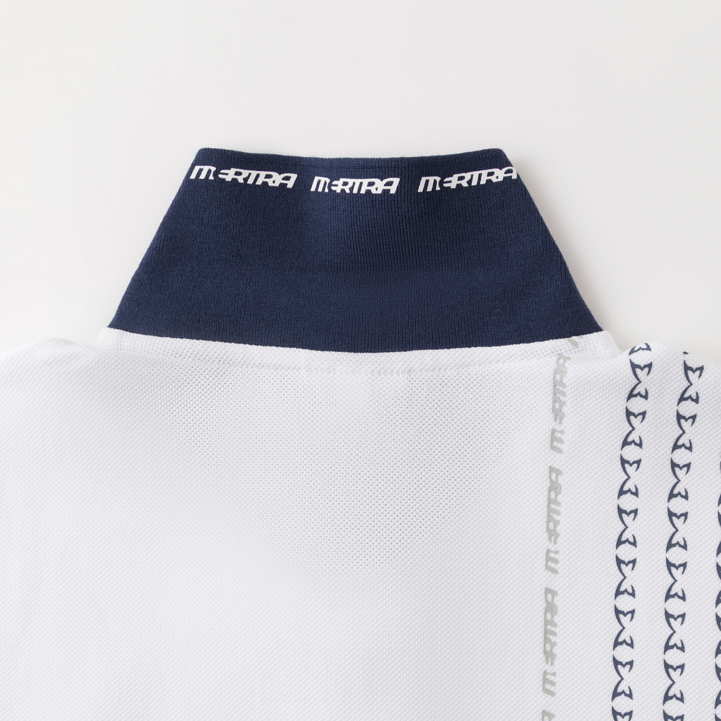 Crosscut Polo (White / Blue)