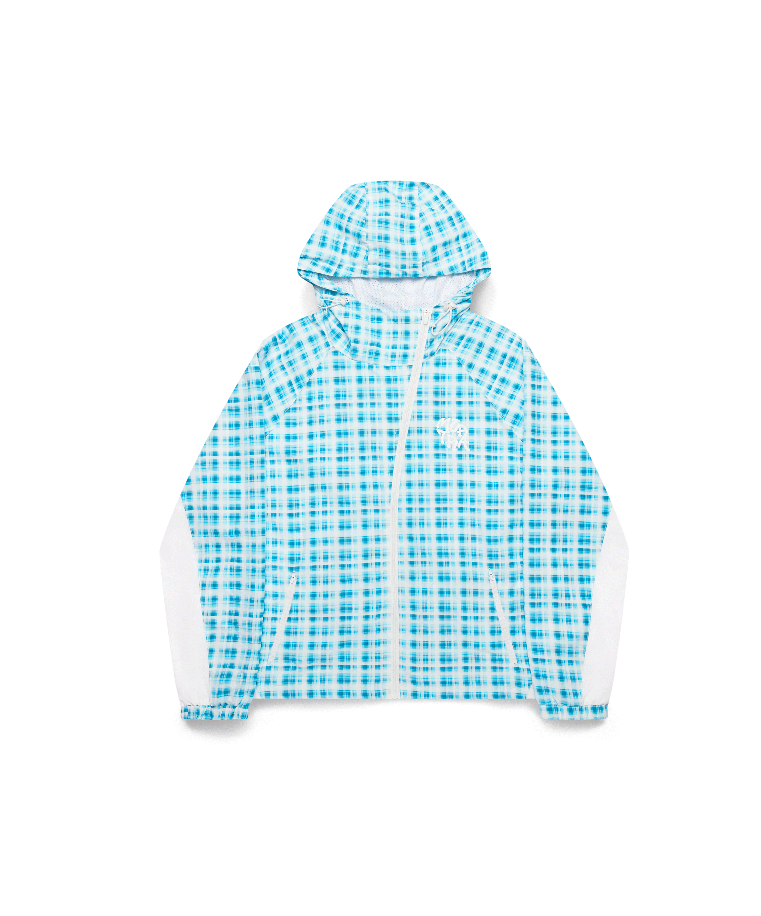 Asymmetrical Plaid Softshell (Blue)