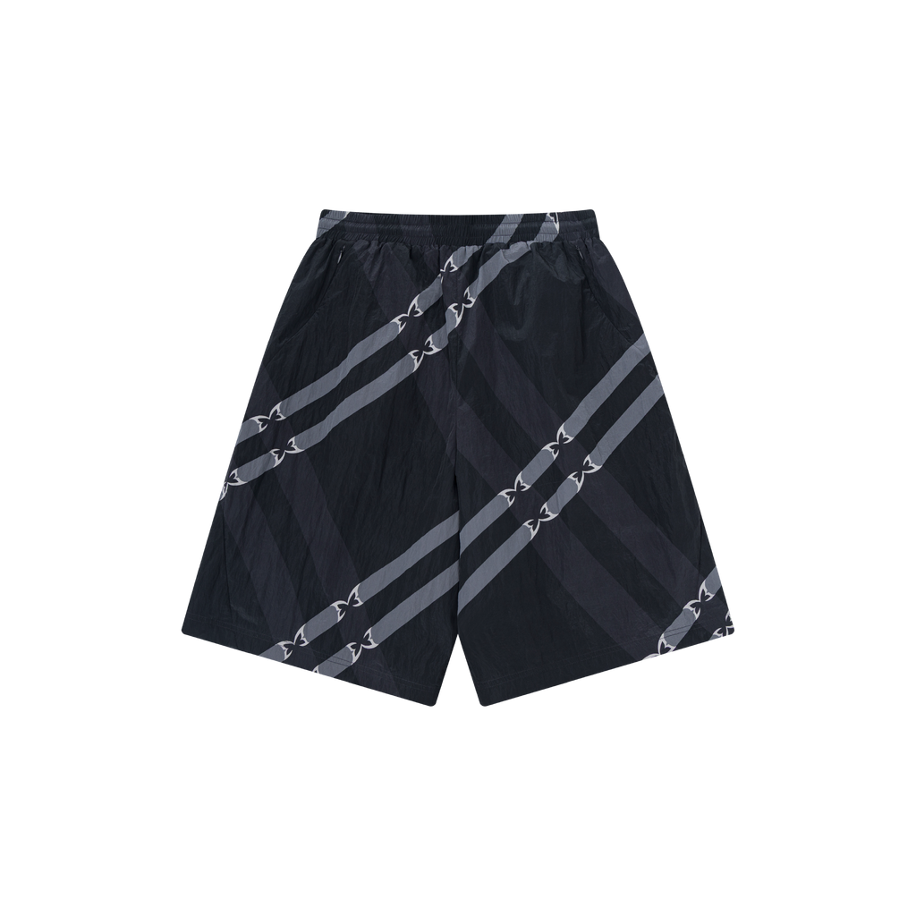 Merva Check Shorts (Black)