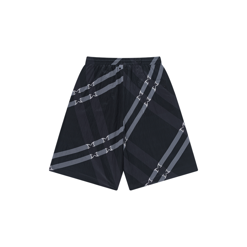Merva Check Shorts (Black)