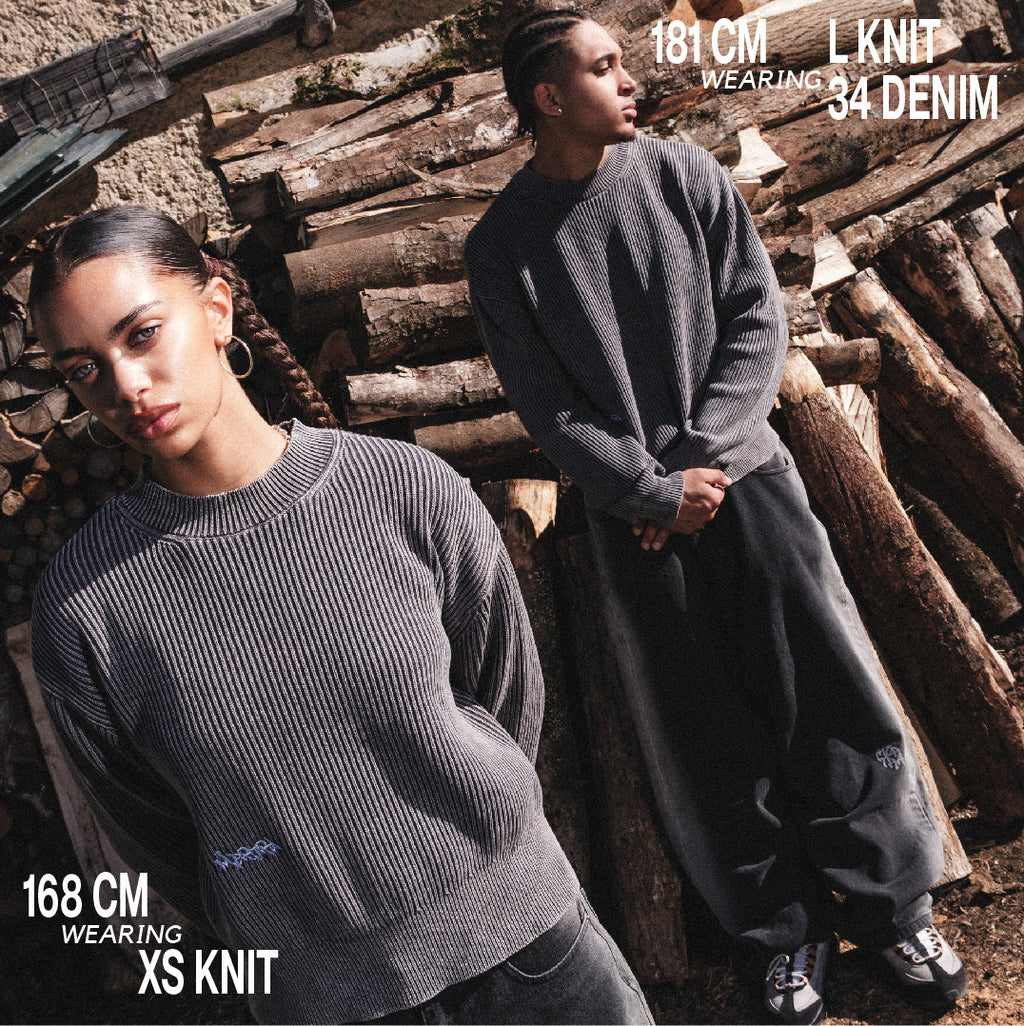 Waffle Knit (Washed Grey)