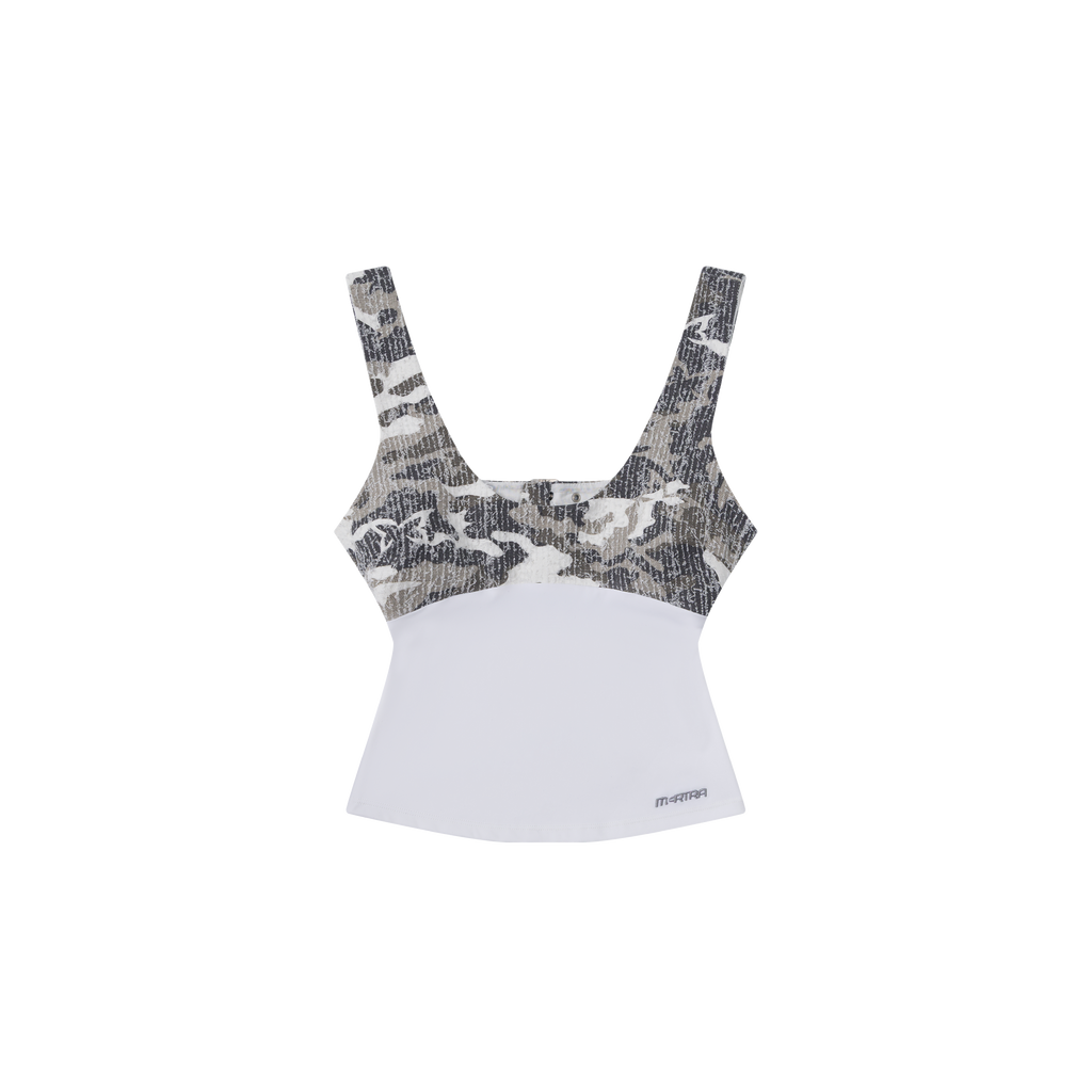 Women's Hybrid Tank (Camo/White)