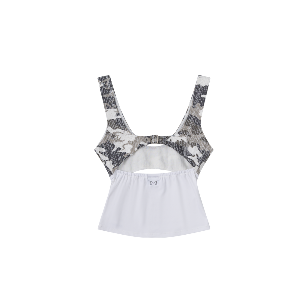 Women's Hybrid Tank (Camo/White)