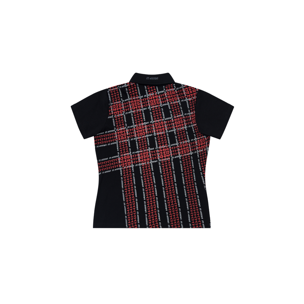 Women's Crosscut Polo (Black / Red)