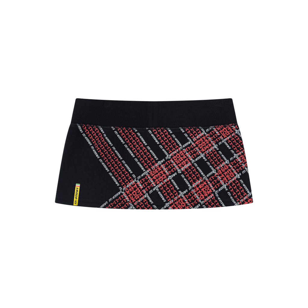 Women's Crosscut Skirt (Black / Red)