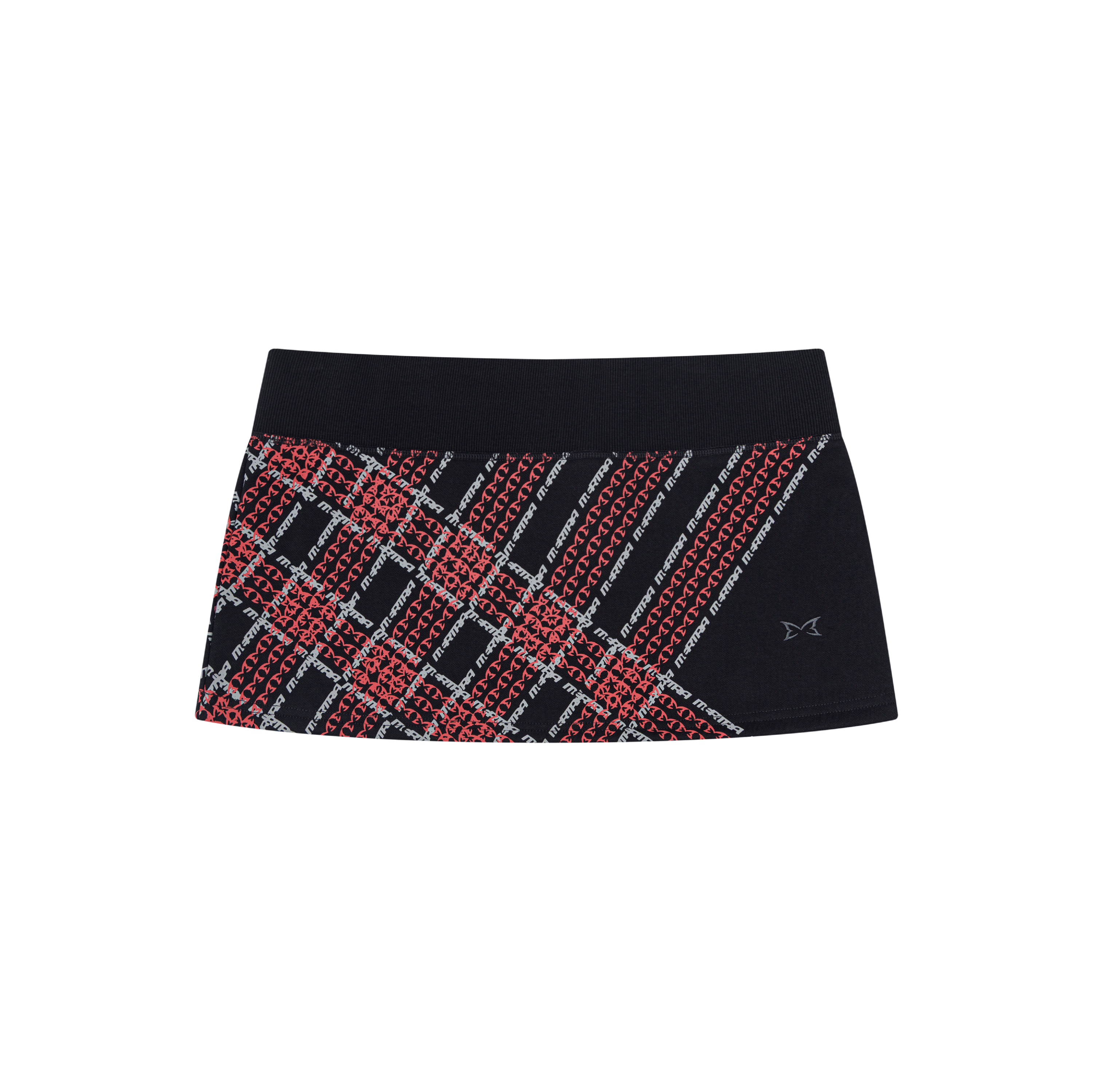 Women's Crosscut Skirt (Black / Red)