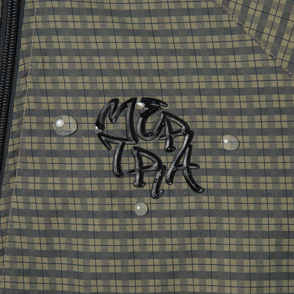 Asymmetrical Plaid Softshell (Green)