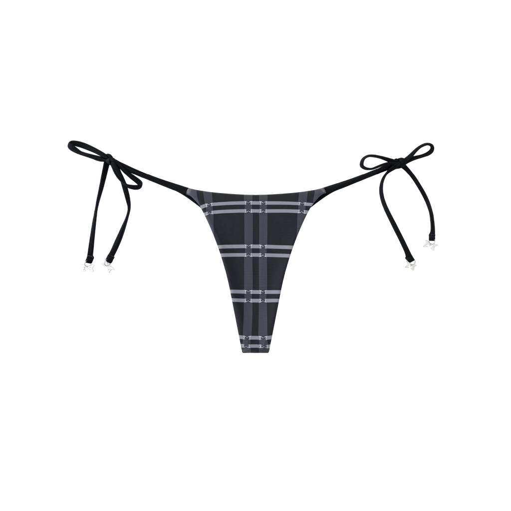Merva Check Bikini Bottom (Black)