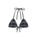 Merva Check Bikini Top (Black)