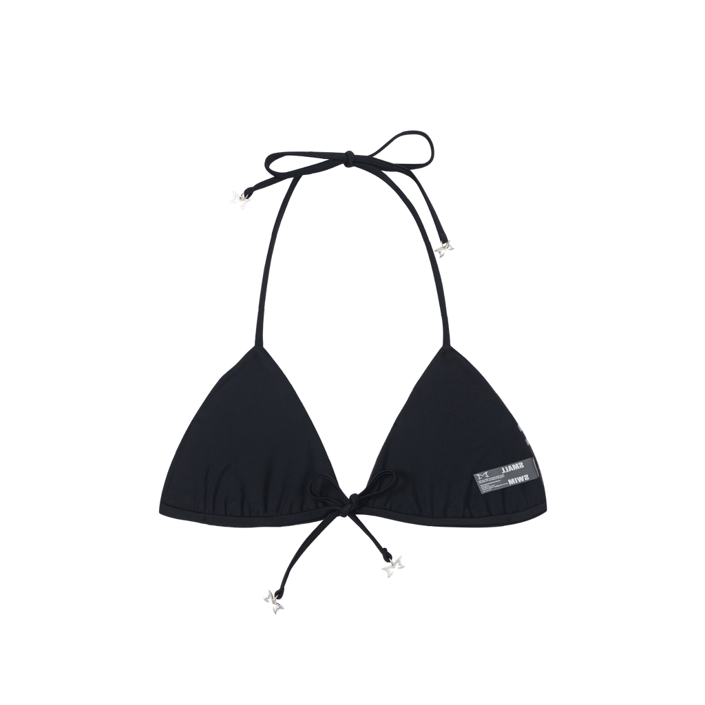 Merva Check Bikini Top (Black)