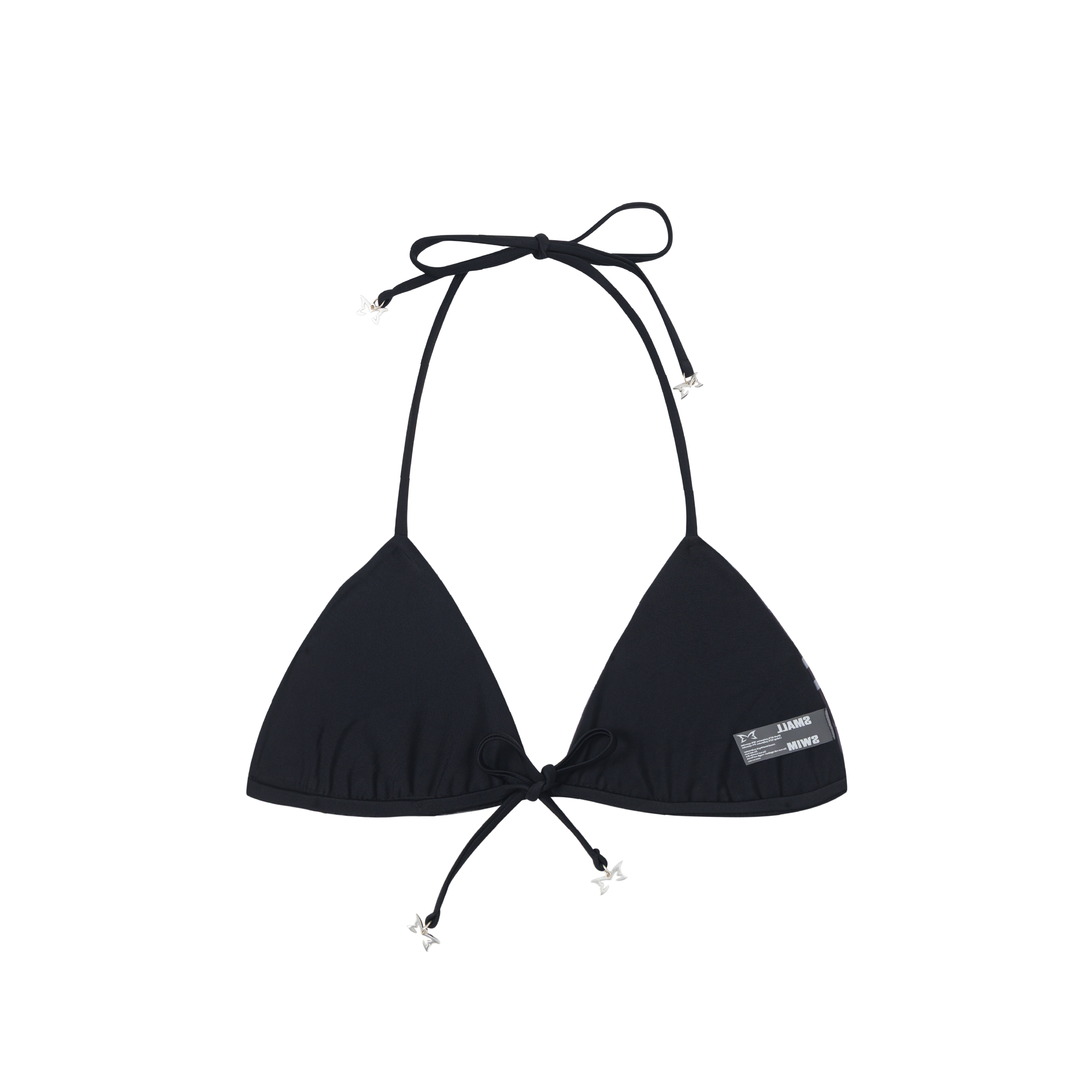 Merva Check Bikini Top (Black)