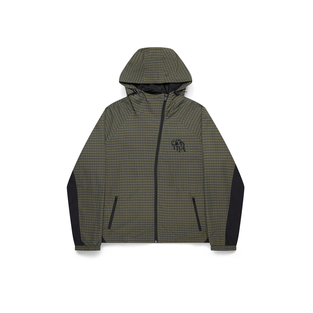 Asymmetrical Plaid Softshell (Green)