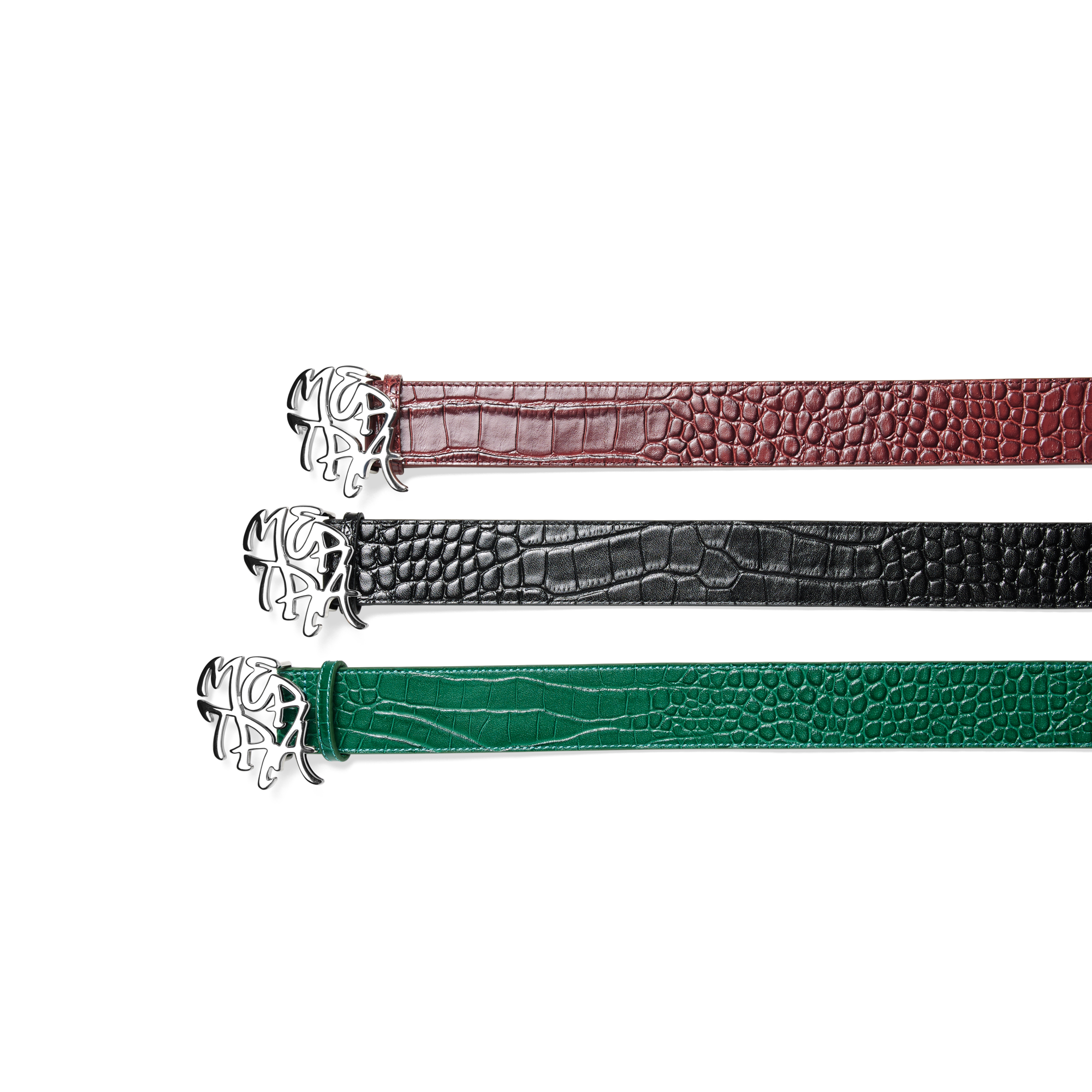 Alligator Skin Belt (Green)